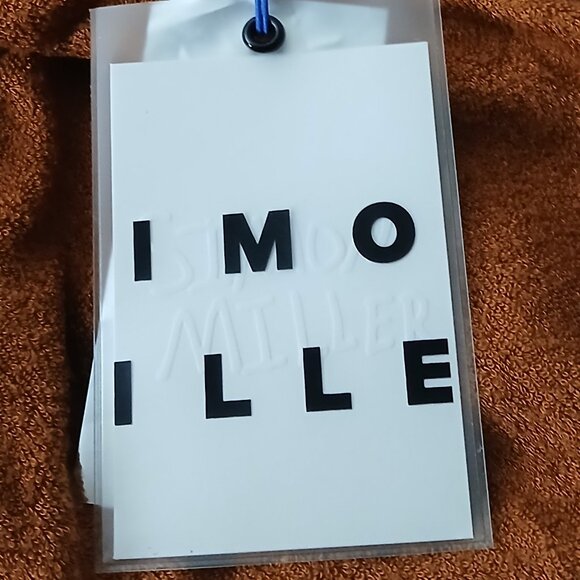 NWT TERRY By Simon Miller LOA Pants S Wide Leg High Rise Caramel Made in USA - Picture 6 of 9